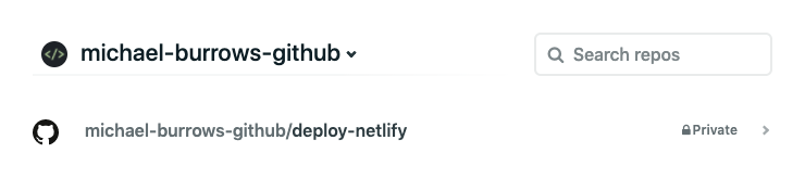 Netlify GitHub repos