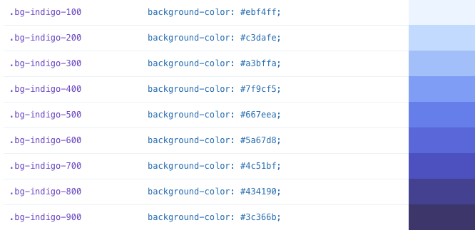 Tailwind CSS colors