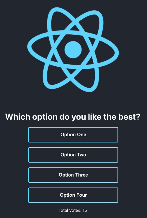 React poll component.